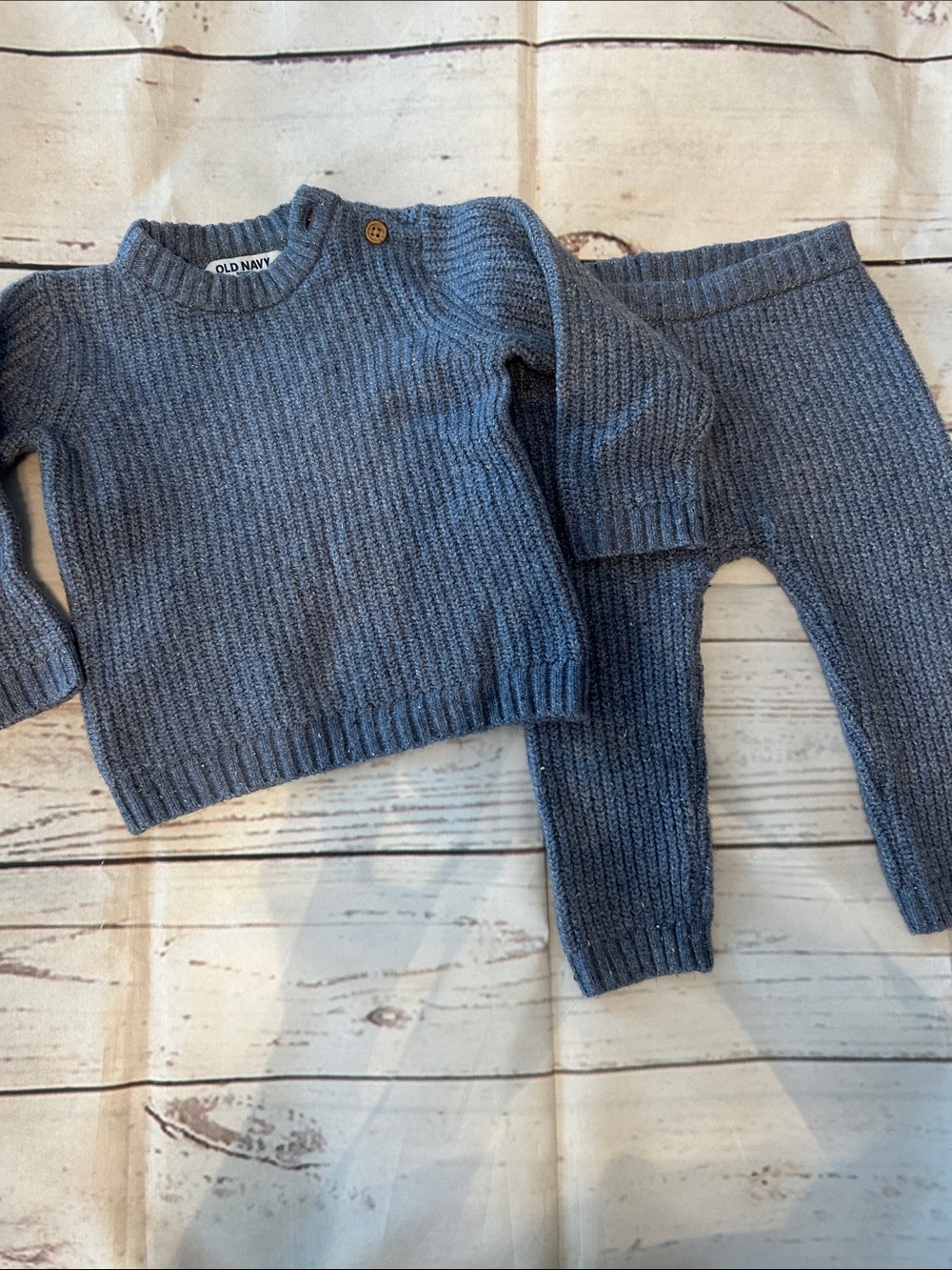 Old Navy Kids Ribbed Knit Sweater & Leggings Set - Blue